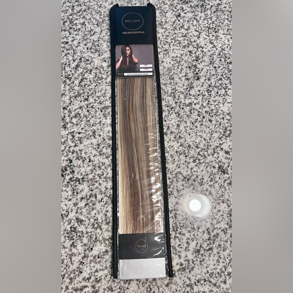 Bellami Professional 16” I Tip extensions. Hot Toffee Blonde Highlights